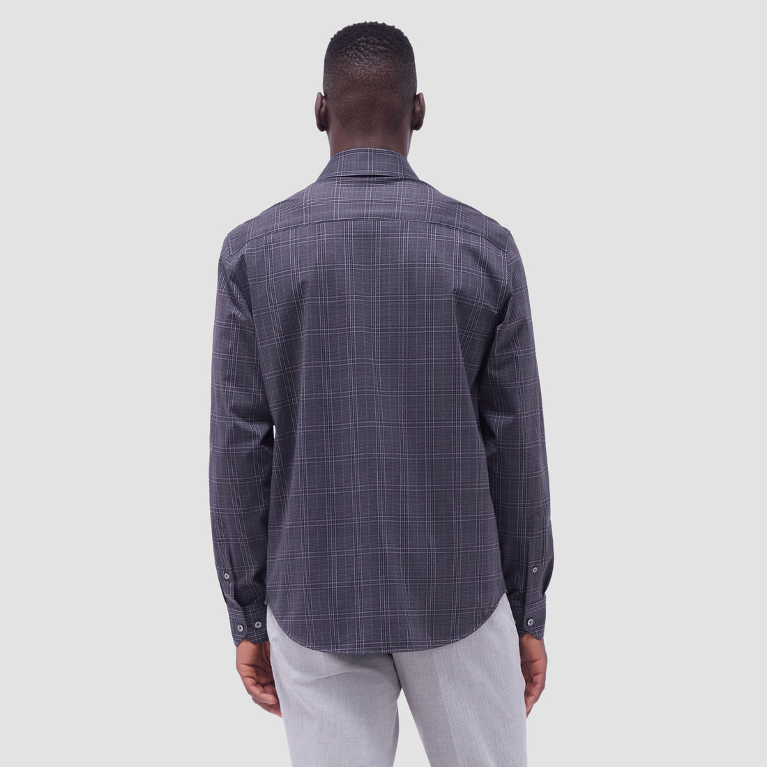 Jimmy Double-Sided Glen Plaid & Herringbone OoohCotton Shirt