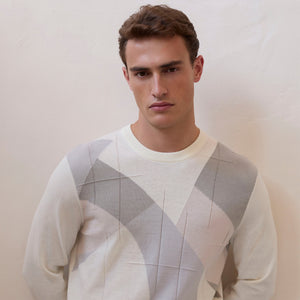 Abstract Crew Neck Sweater