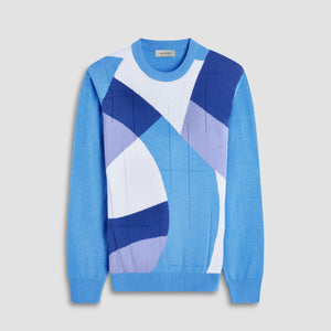 Abstract Crew Neck Sweater