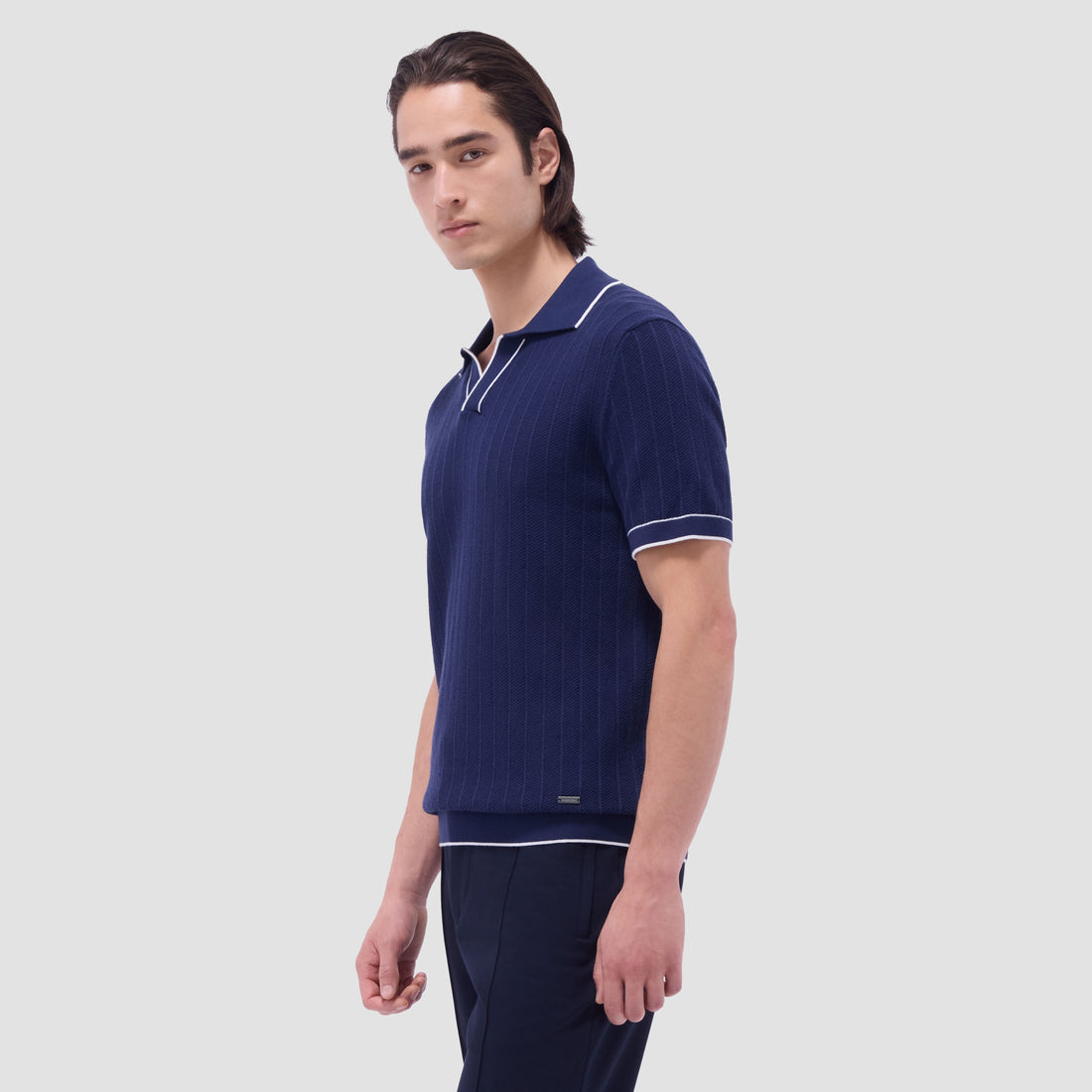 Wide Rib Short Sleeve Johnny Sweater