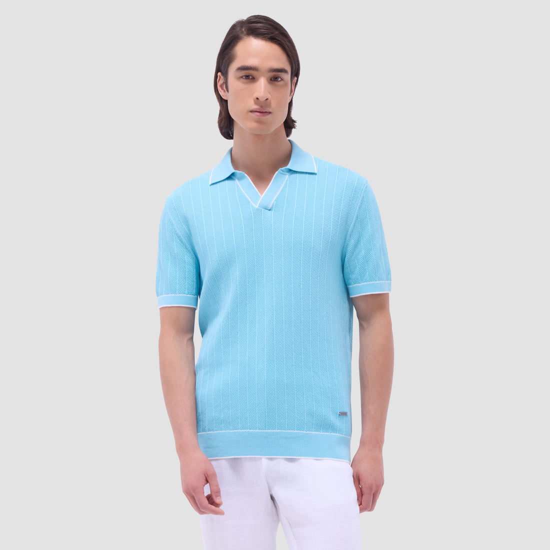 Wide Rib Short Sleeve Johnny Sweater