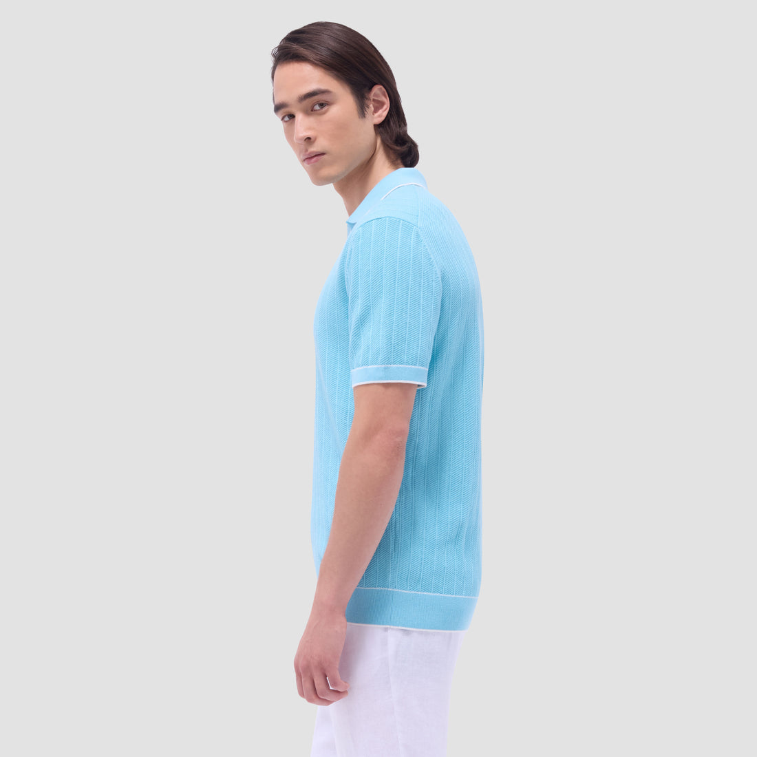 Wide Rib Short Sleeve Johnny Sweater