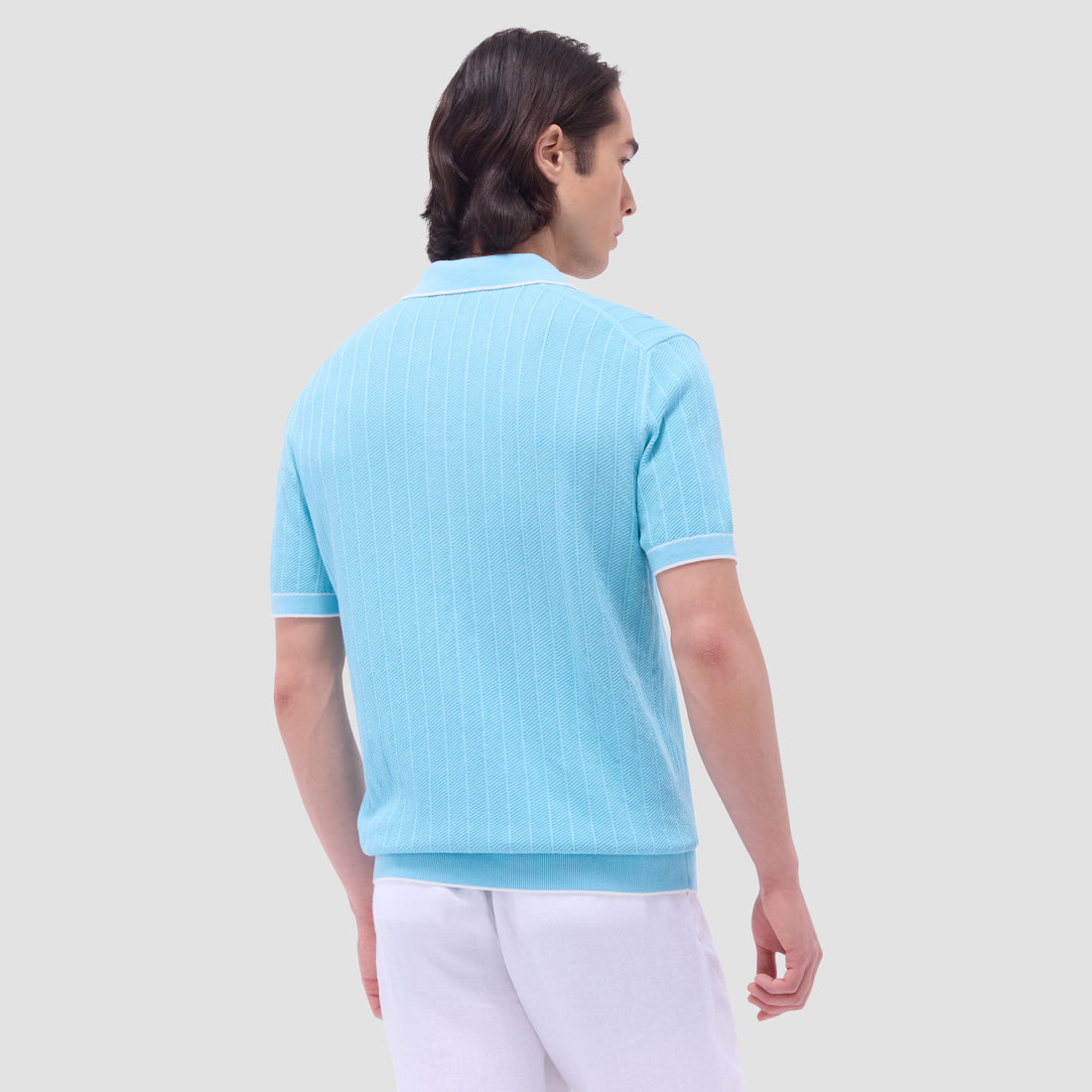 Wide Rib Short Sleeve Johnny Sweater