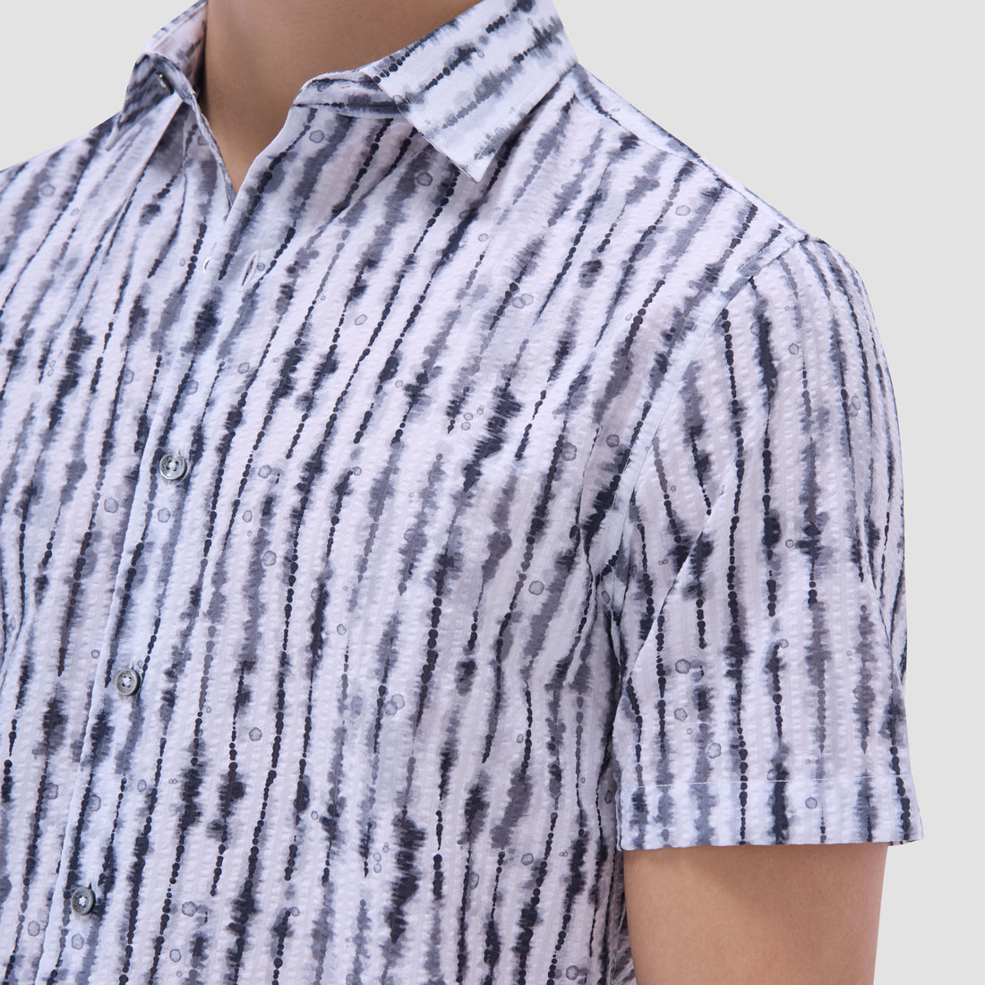 Orson Shibori Seersucker Short-Sleeve Shirt