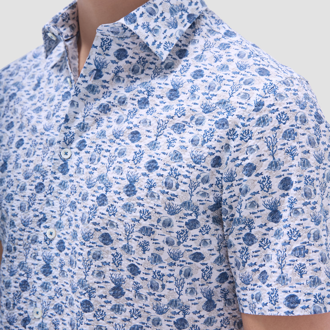 Orson Marine Life Seersucker Short-Sleeve Shirt