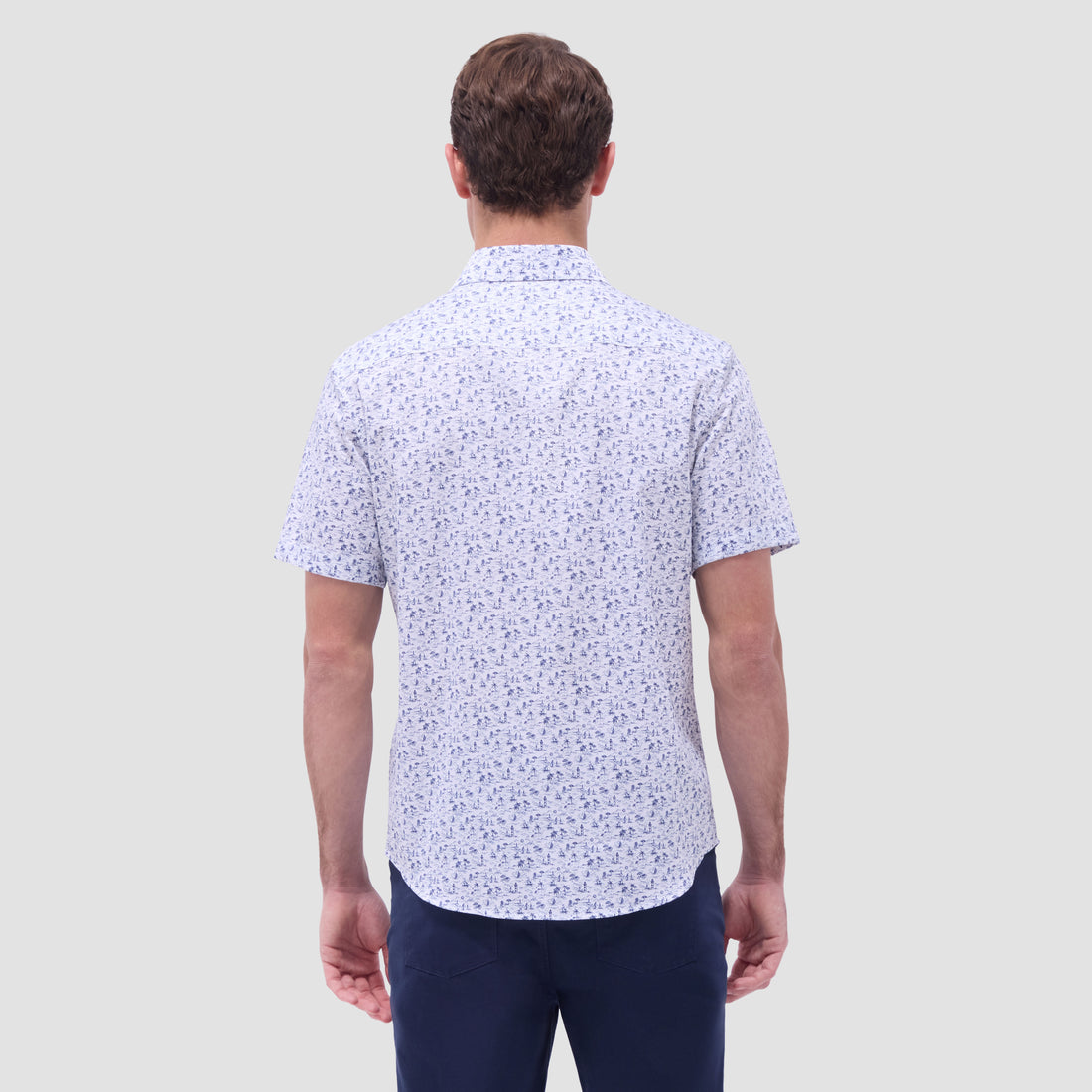 Orson Coastal Toile Short-Sleeve Shirt