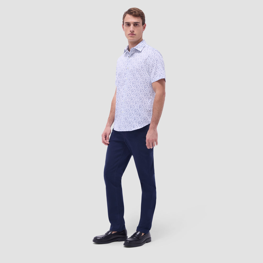 Orson Coastal Toile Short-Sleeve Shirt