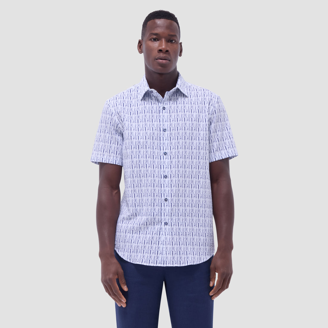 Orson Abstract Seersucker Short-Sleeve Shirt