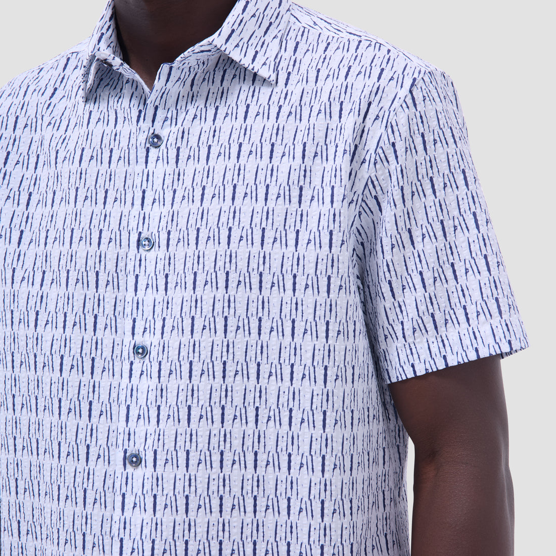 Orson Abstract Seersucker Short-Sleeve Shirt