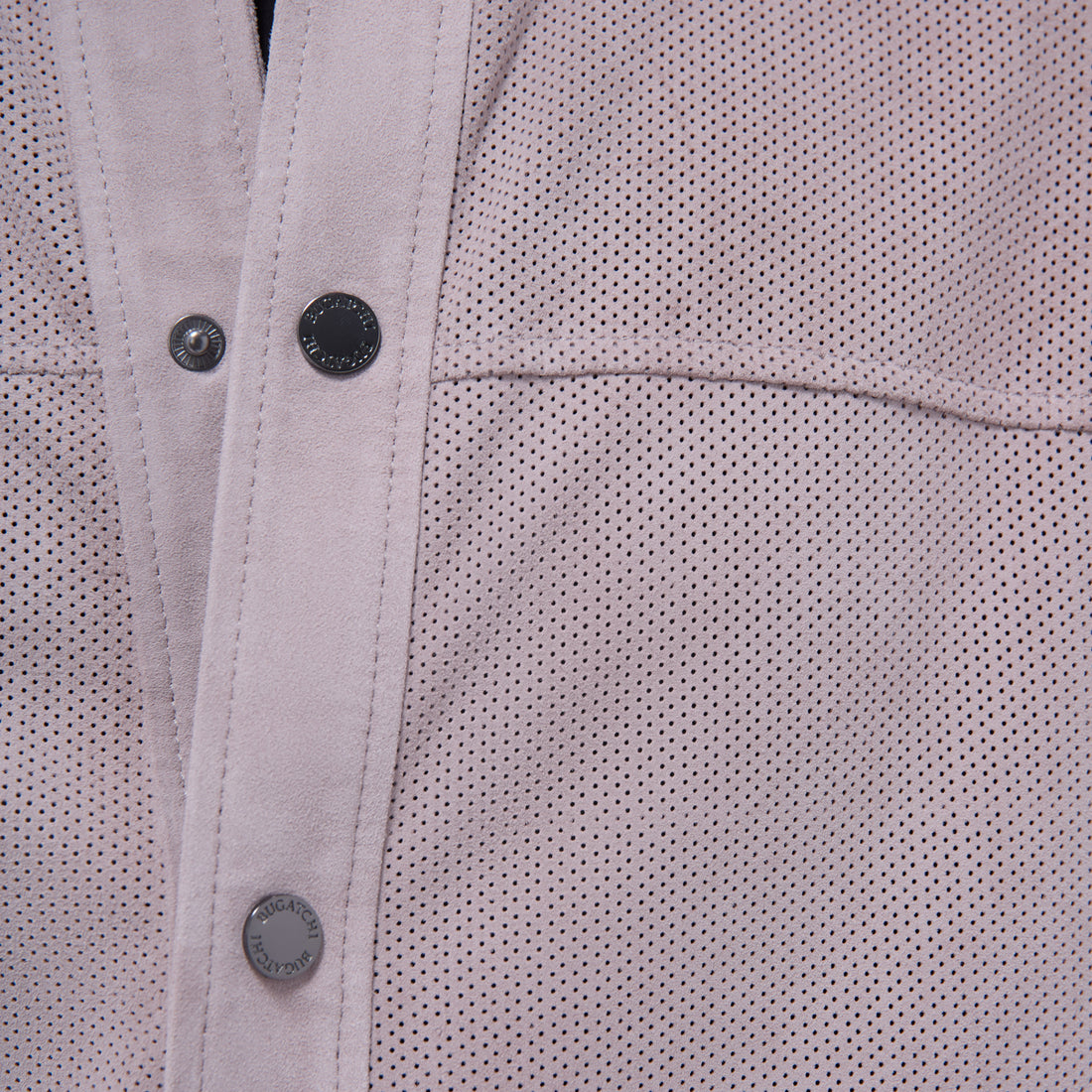 Perforated Suede Shirt Jacket