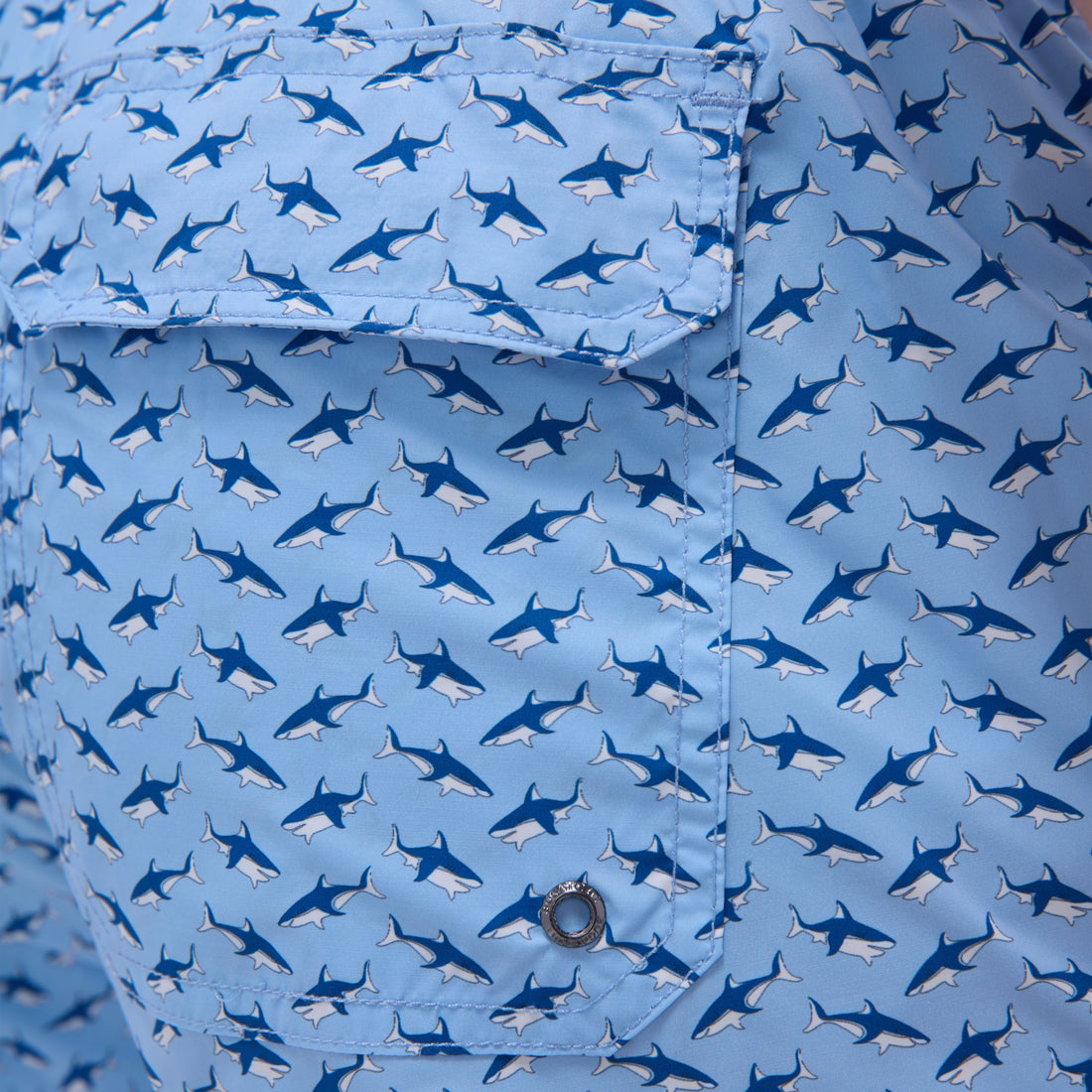 Cosmo Fish Print Swim Trunks