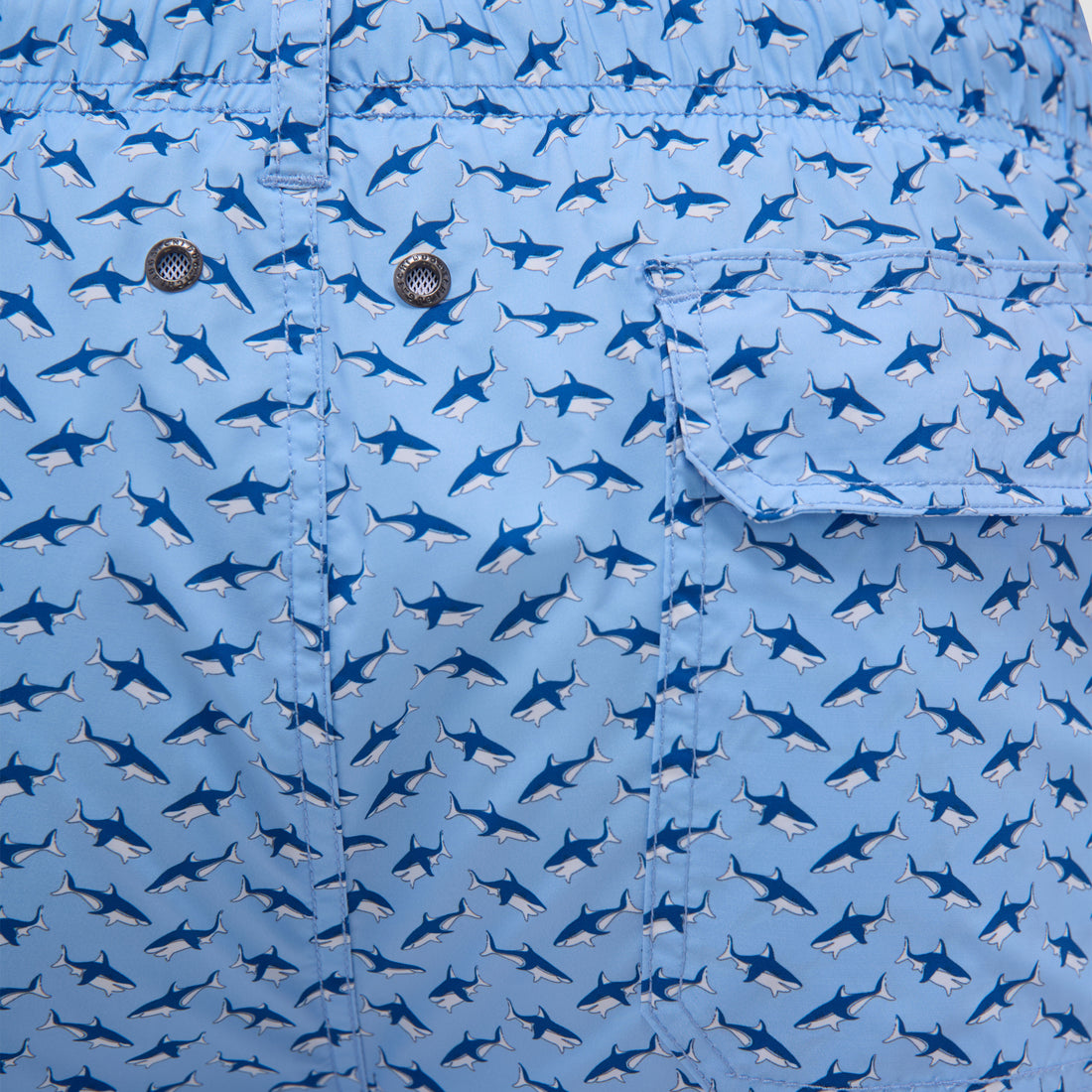 Cosmo Fish Print Swim Trunks