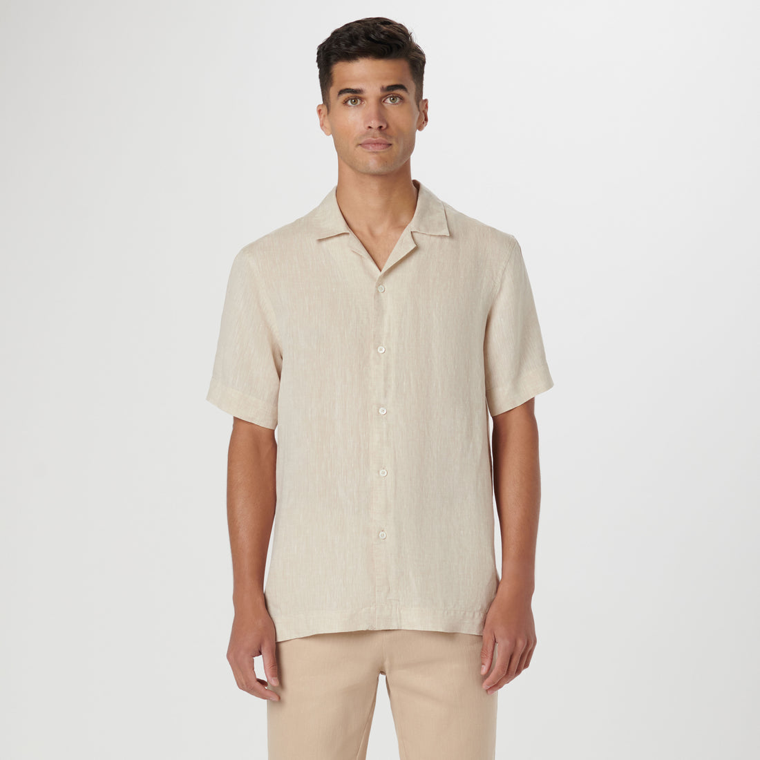 Jackson Solid Short Sleeve Linen Shirt