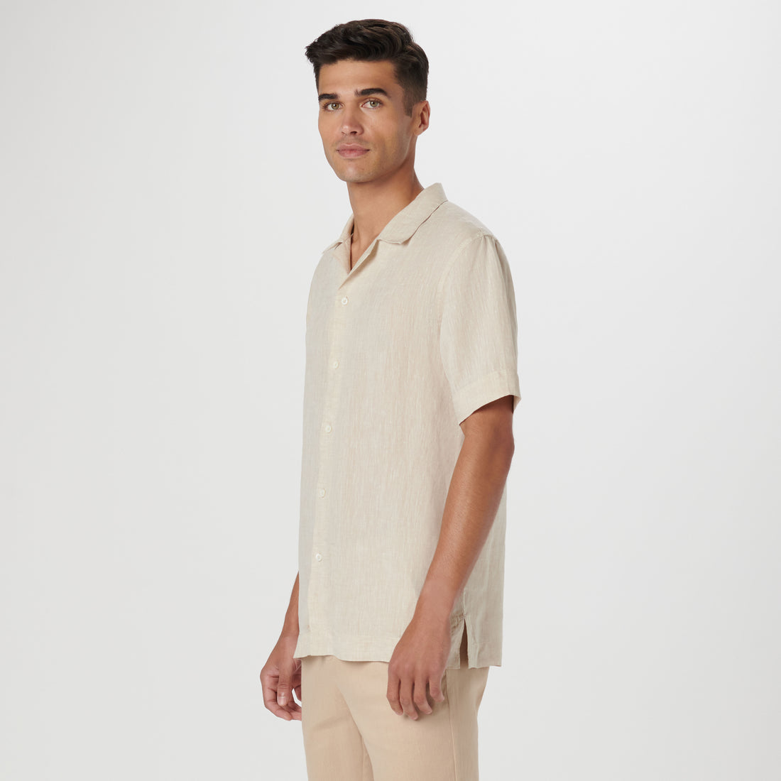 Jackson Solid Short Sleeve Linen Shirt