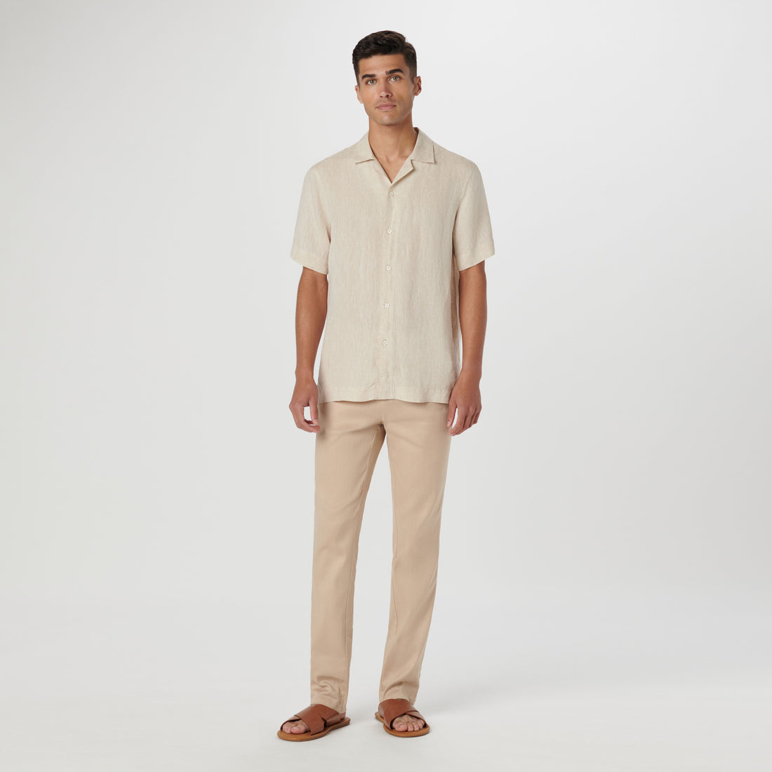 Jackson Solid Short Sleeve Linen Shirt