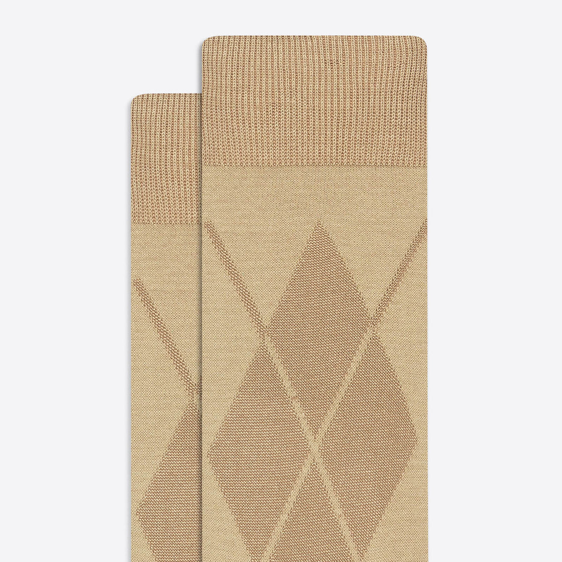 Tonal Argyle Mid-Calf Socks