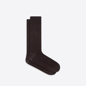 Raised Rib Stripe Mid-Calf Socks