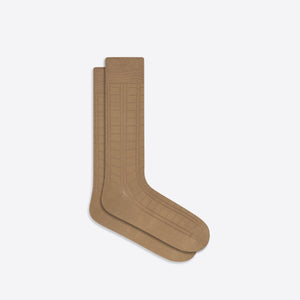 Raised Rib Stripe Mid-Calf Socks