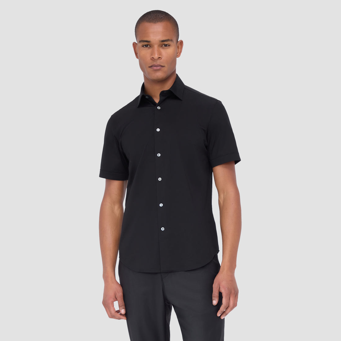 Miles Solid OoohCotton Short Sleeve Shirt