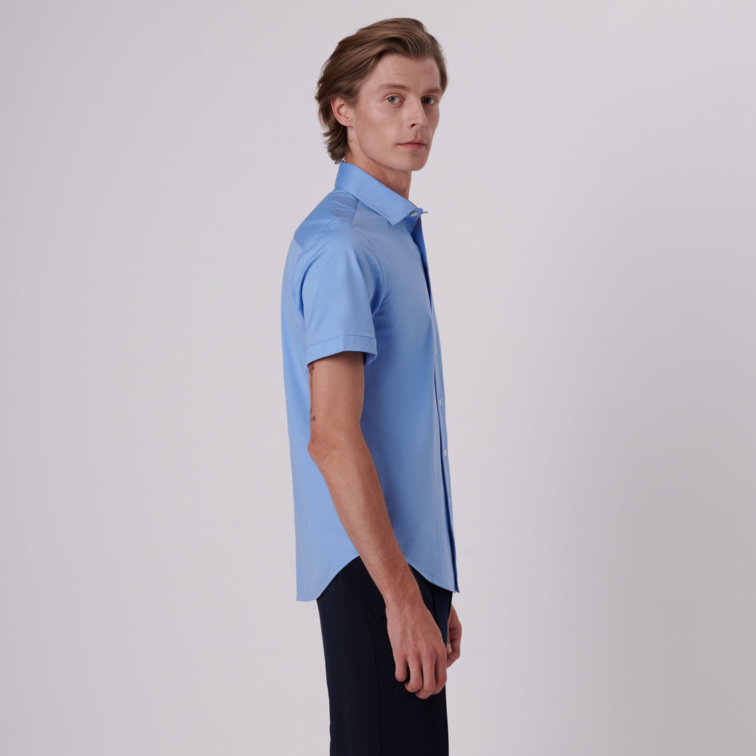 Miles Solid OoohCotton Short Sleeve Shirt