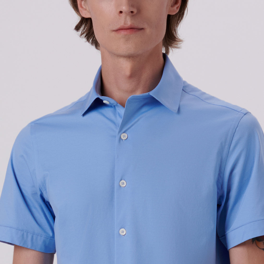 Miles Solid OoohCotton Short Sleeve Shirt