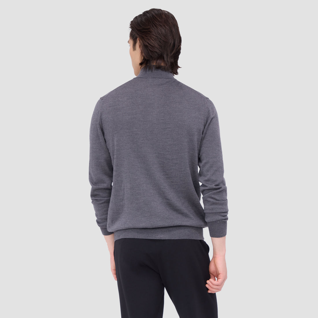 Super Merino Mock Neck Full Zip Sweater