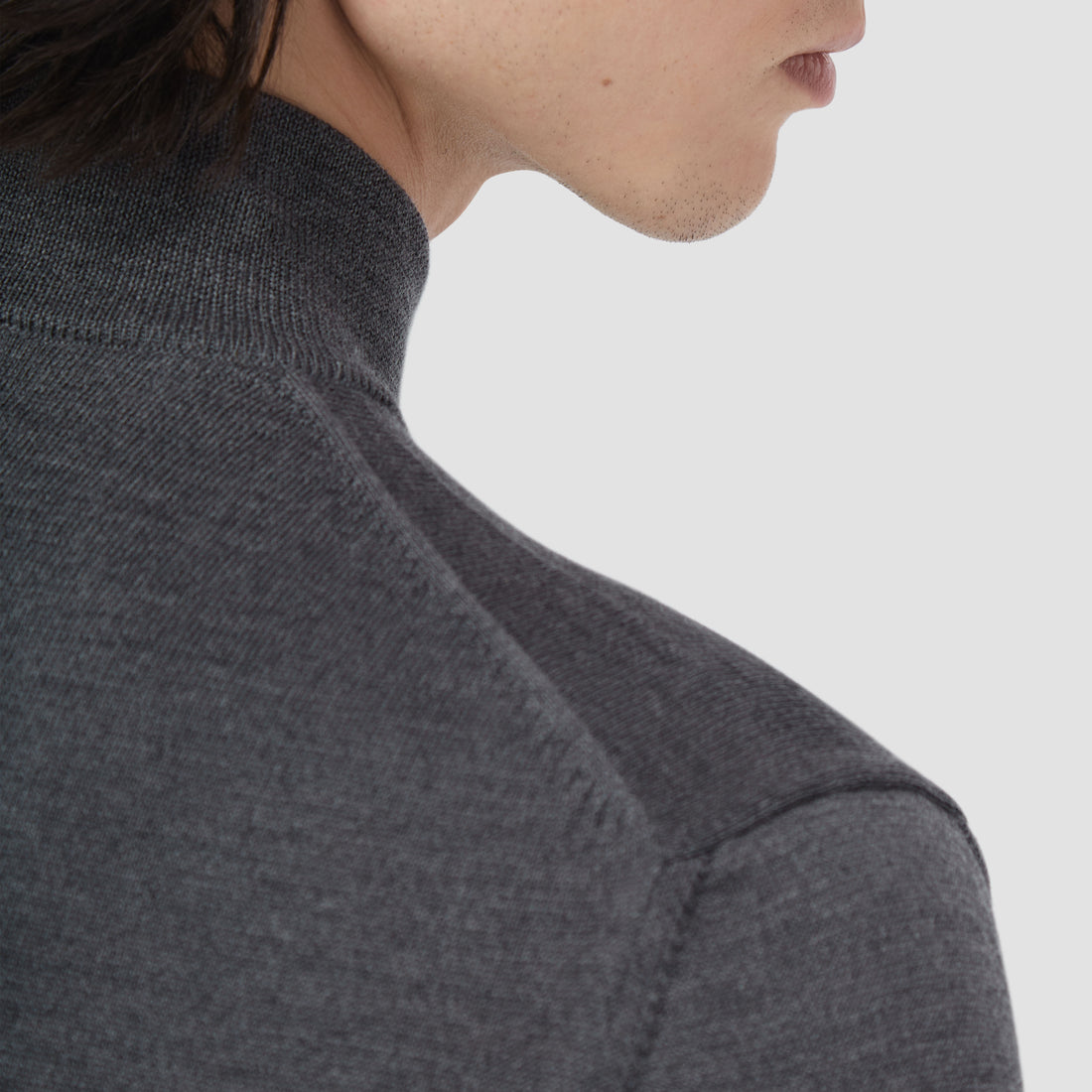 Super Merino Mock Neck Full Zip Sweater