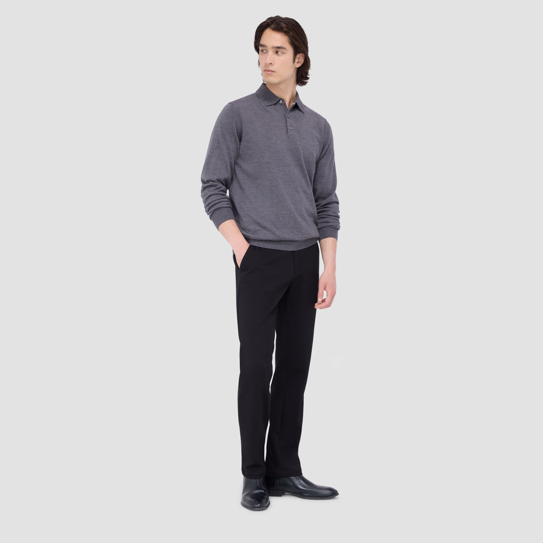 Massimo Super Merino Polo Sweater