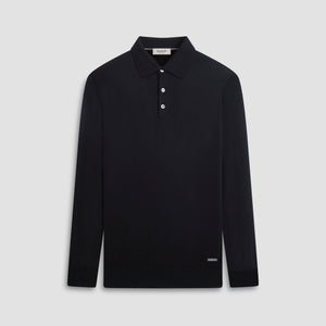 Super Merino Solid Polo Sweater