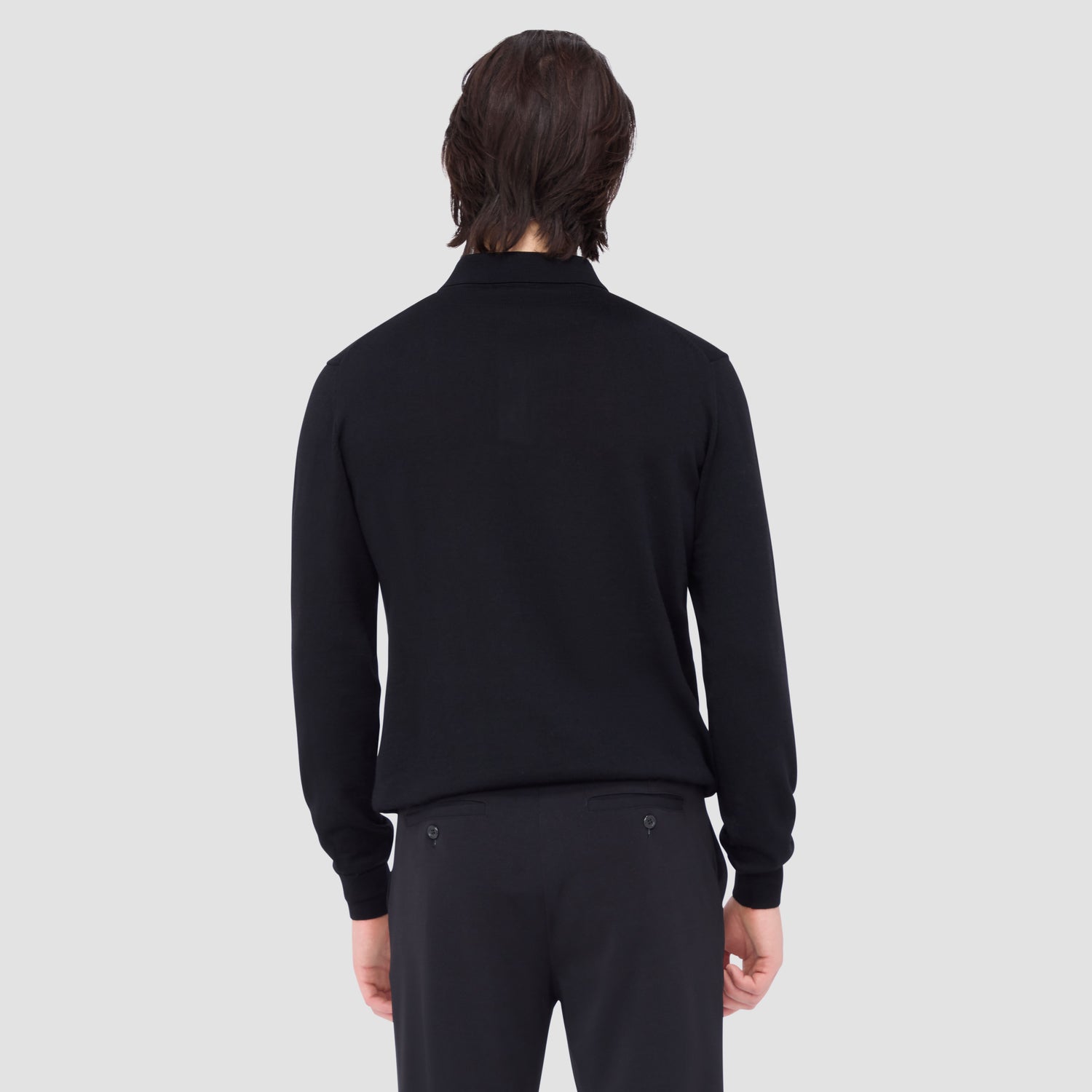 Super Merino Solid Polo Sweater