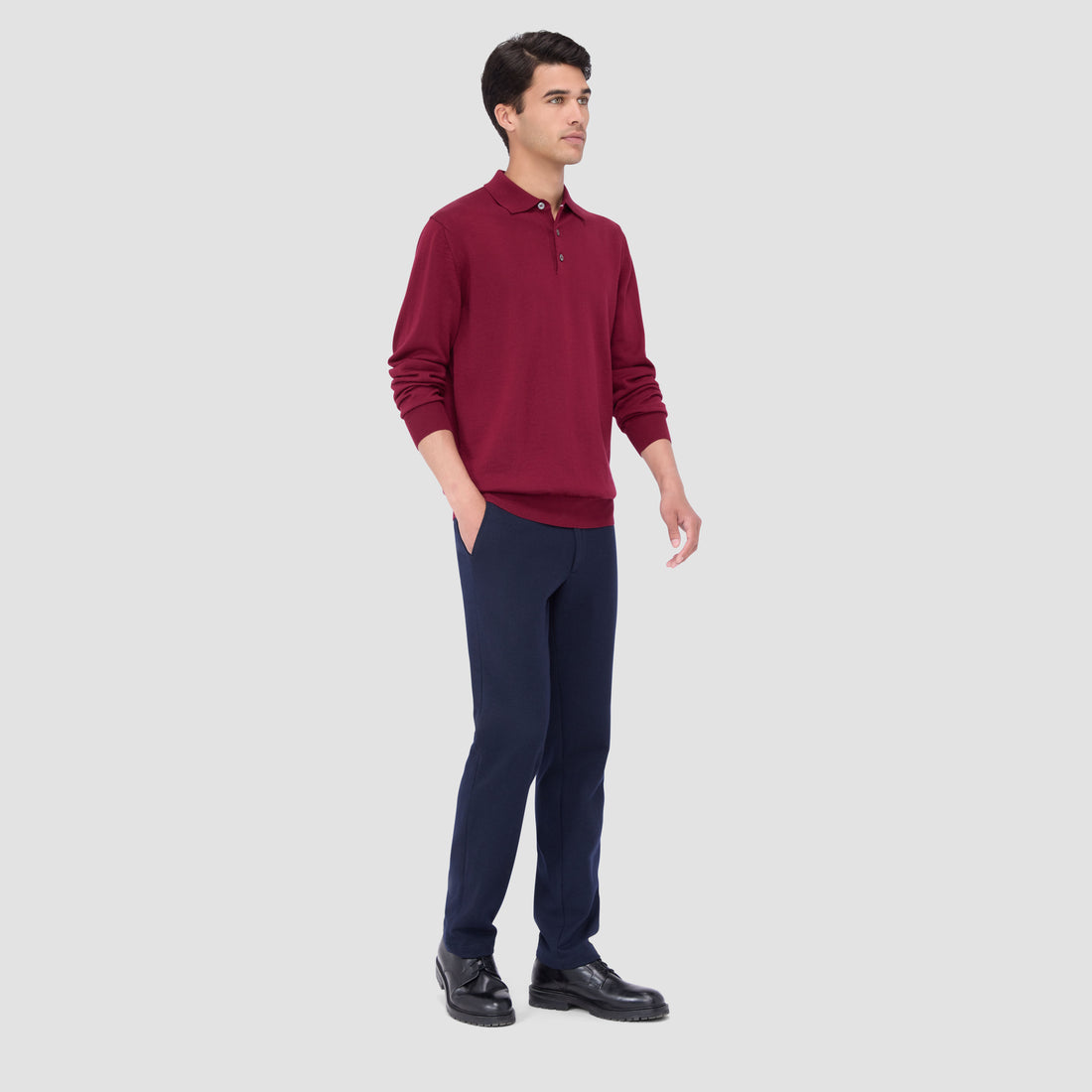 Massimo Super Merino Polo Sweater