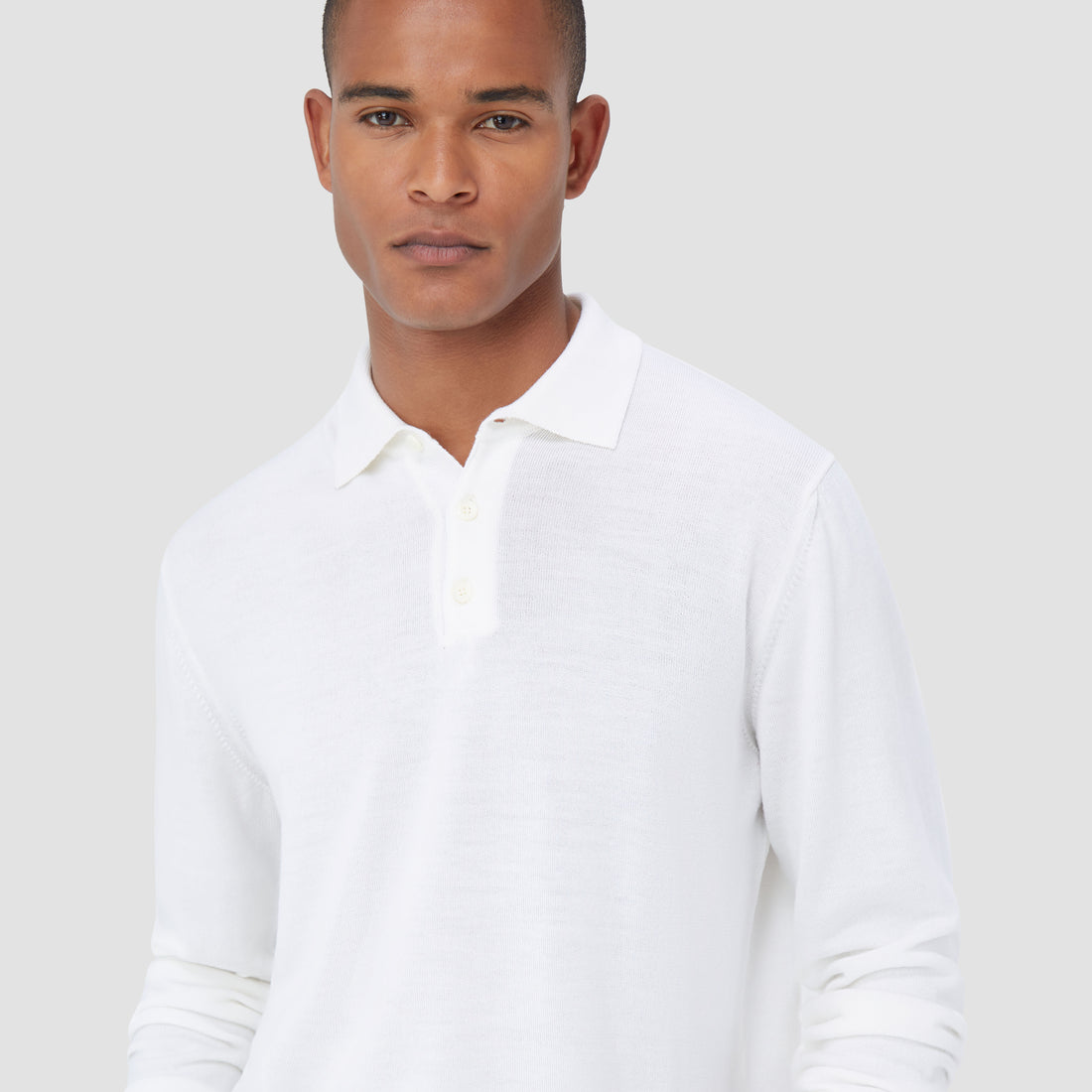 Super Merino Solid Polo Sweater