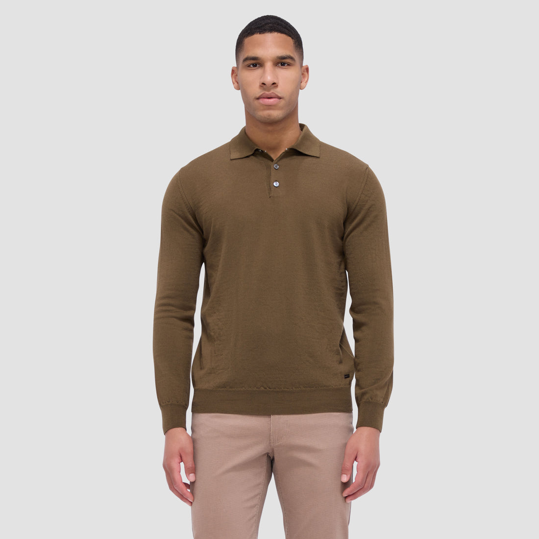 Super Merino Solid Polo Sweater