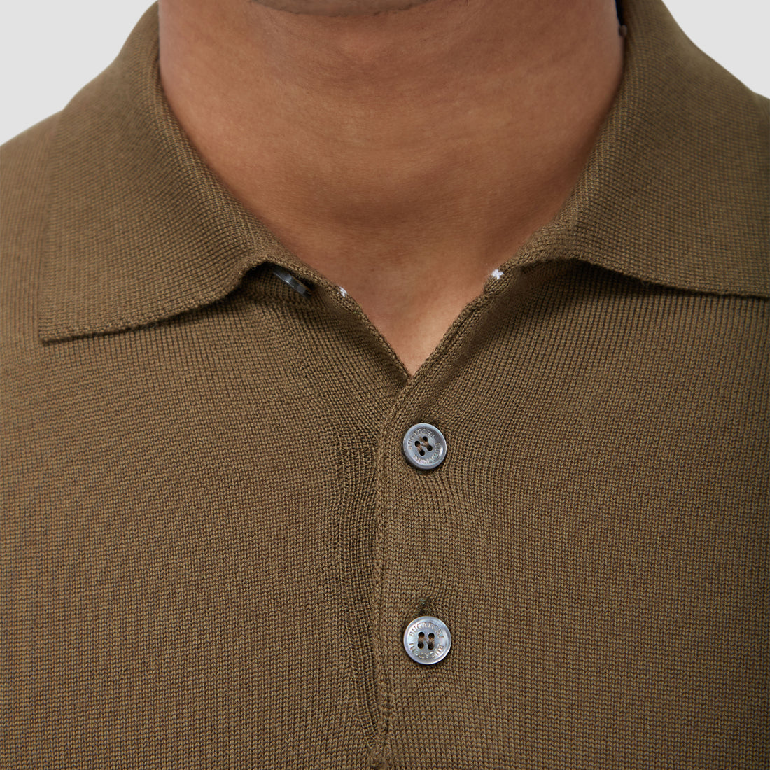 Super Merino Solid Polo Sweater