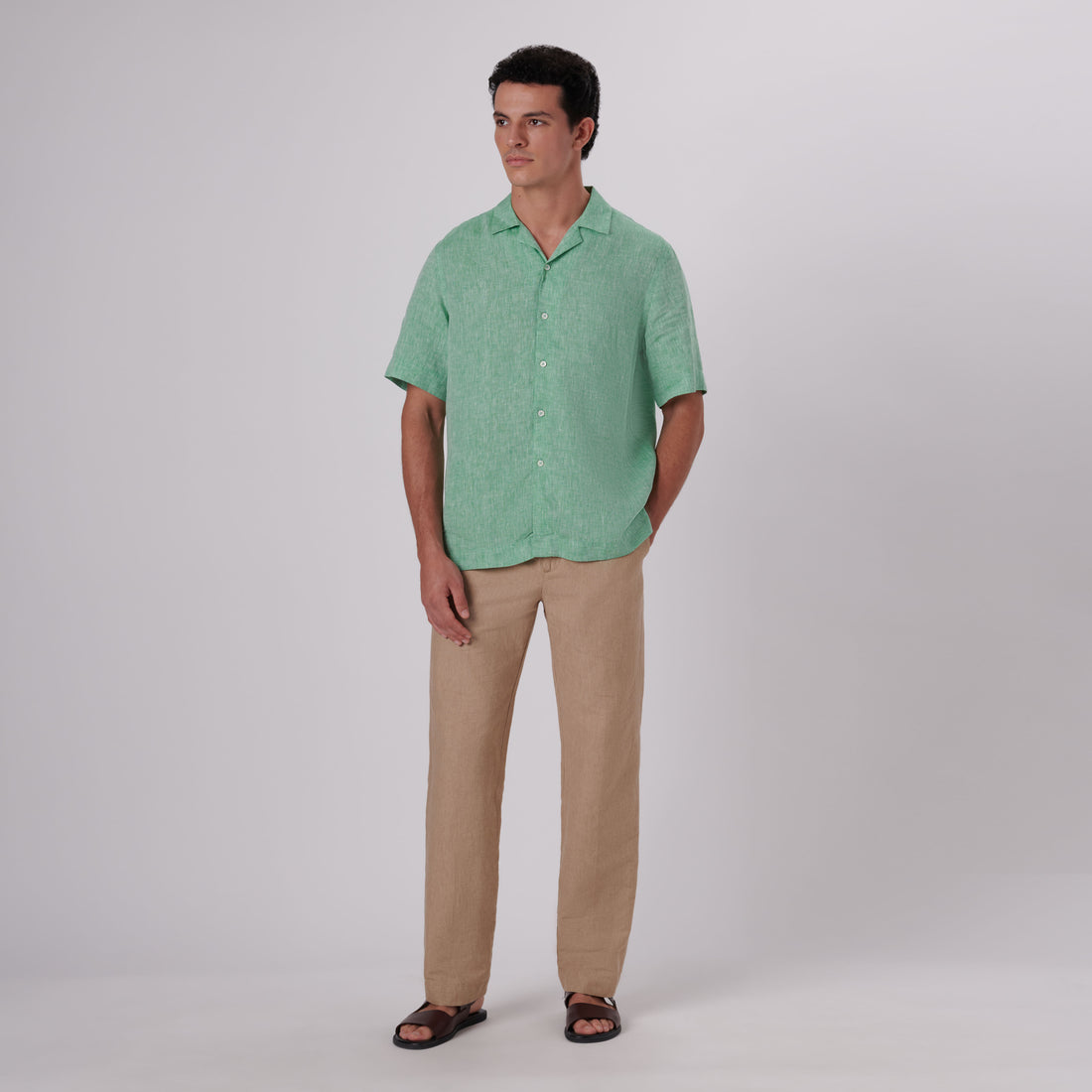 Jackson Solid Linen Camp Shirt