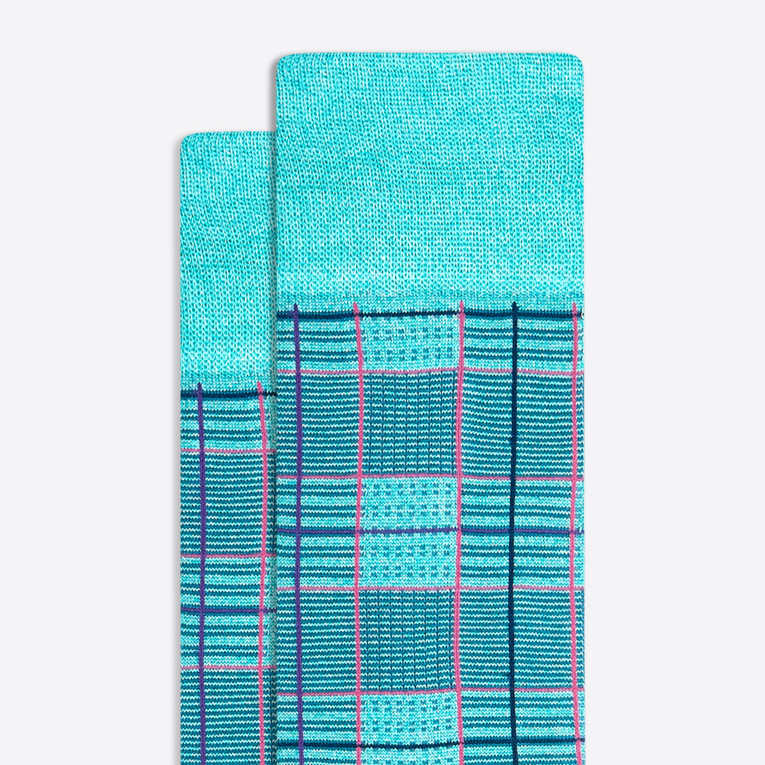 Plaid Check Mid-Calf Socks