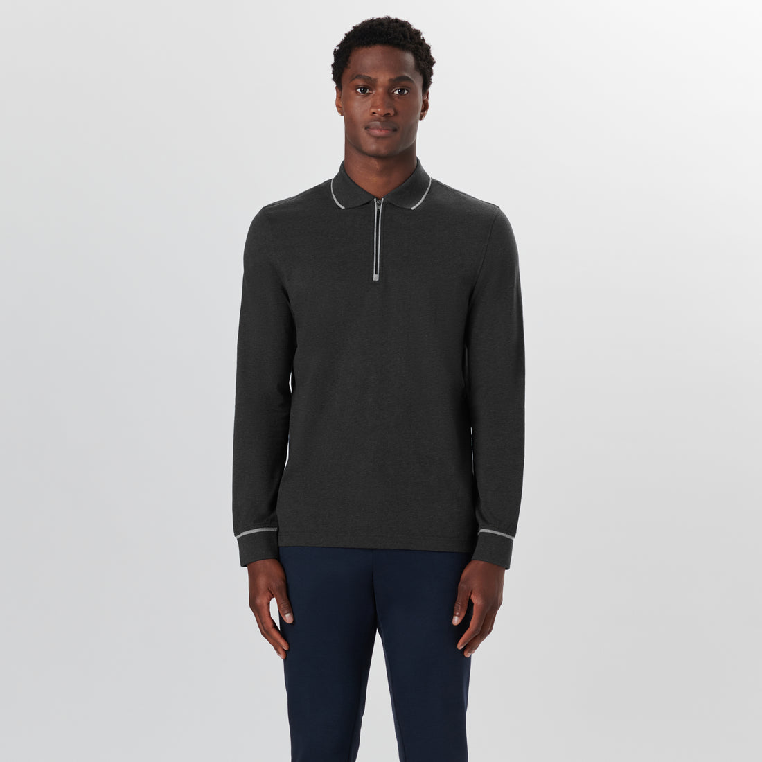 Long Sleeve Quarter Zip Polo