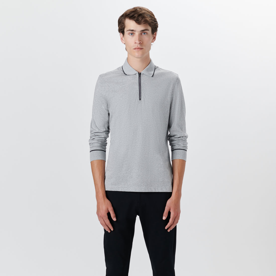 Long Sleeve Quarter Zip Polo