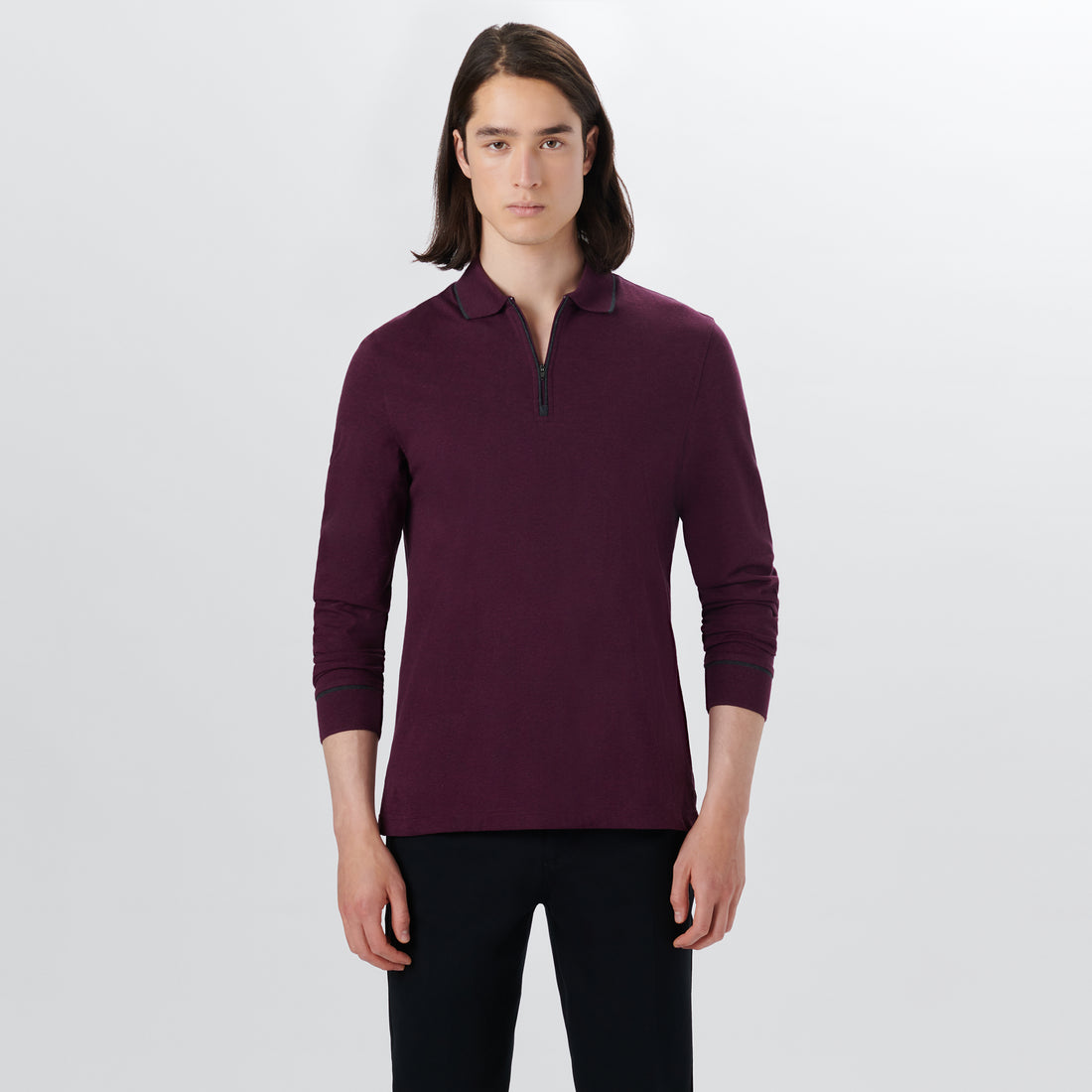 Long Sleeve Quarter Zip Polo