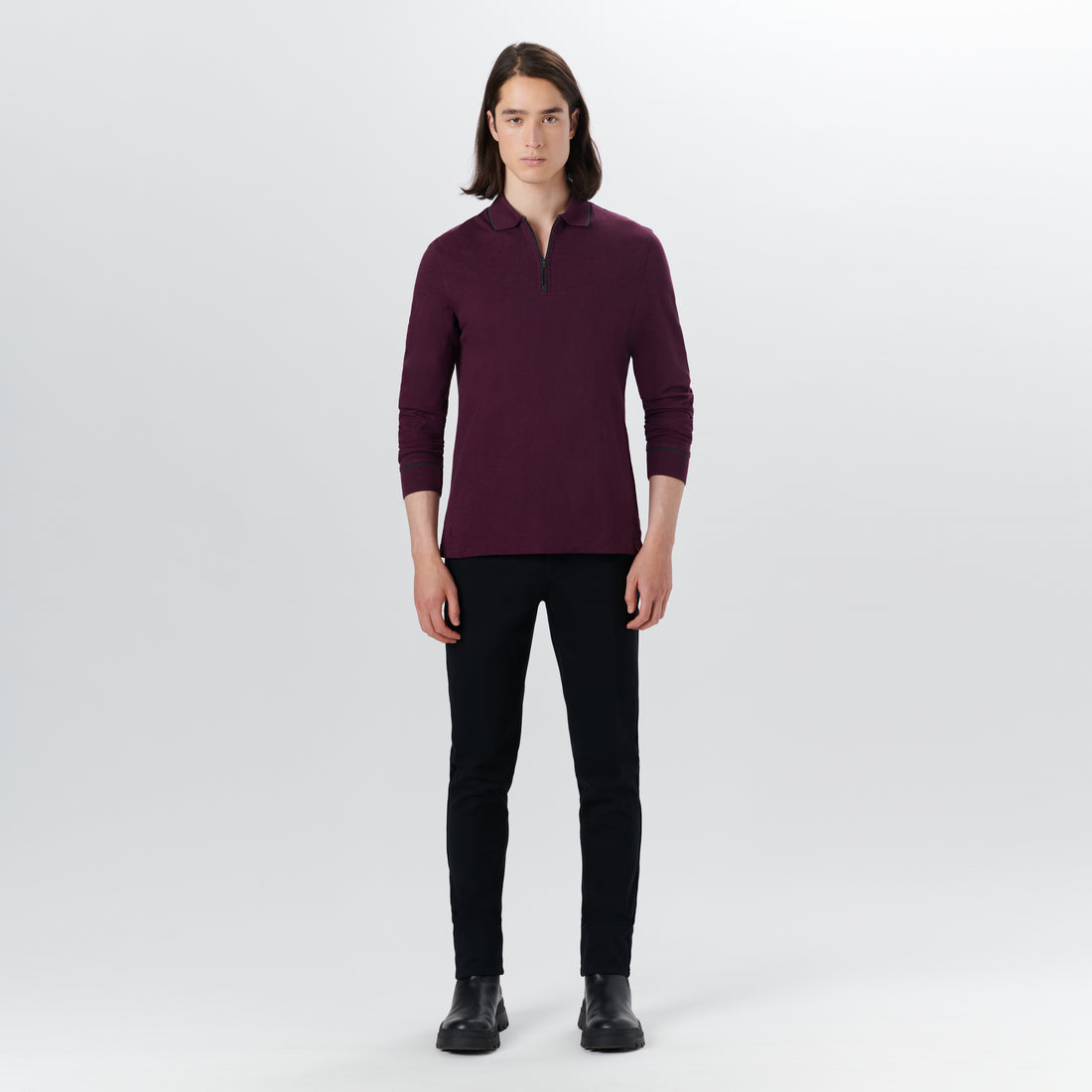 Long Sleeve Quarter Zip Polo