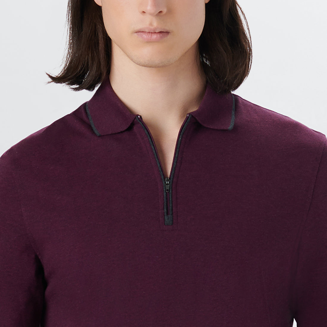 Long Sleeve Quarter Zip Polo