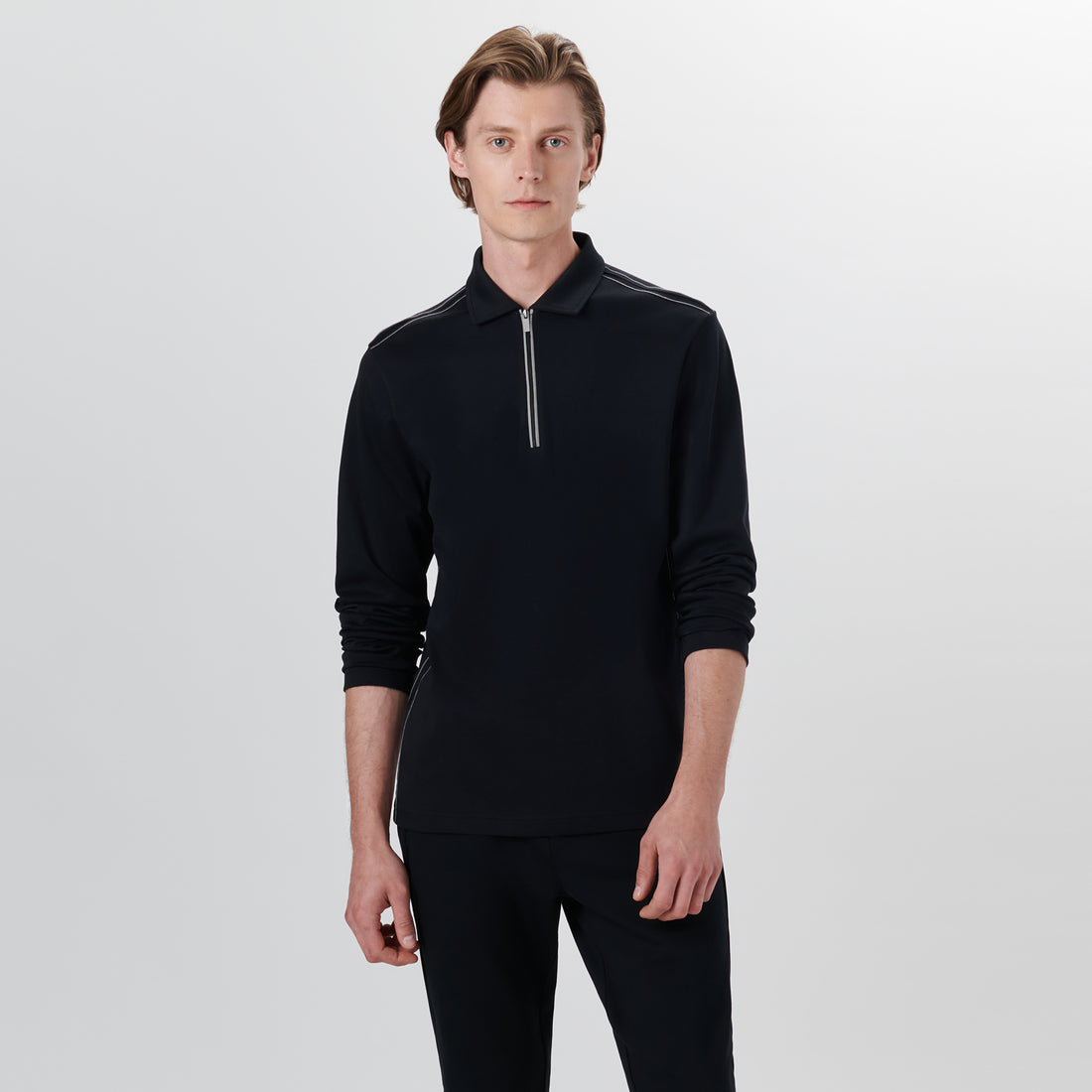 Long Sleeve Quarter Zip Polo