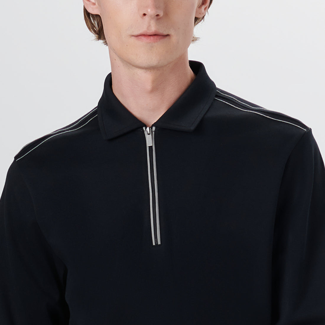 Long Sleeve Quarter Zip Polo