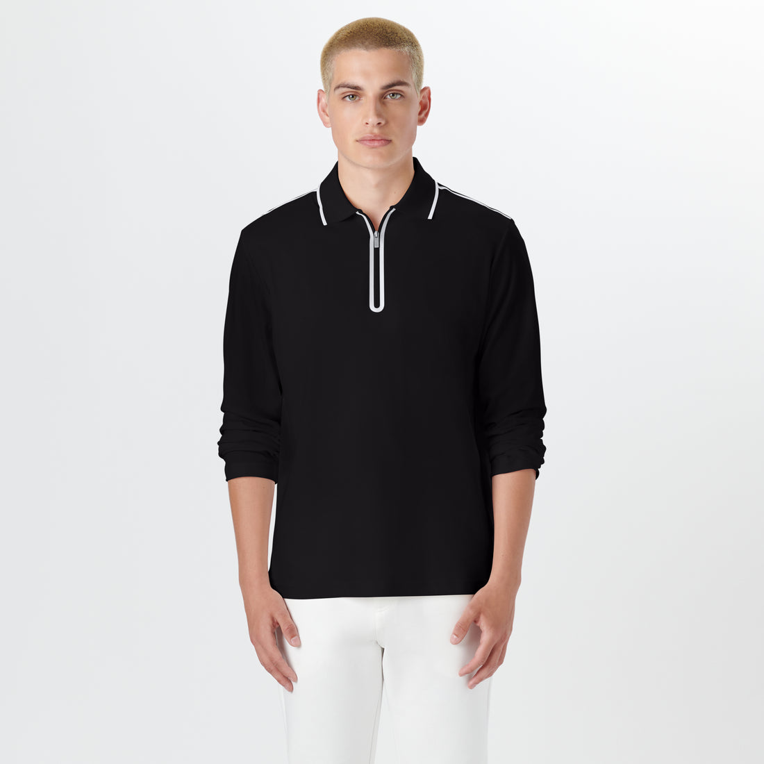 Long Sleeve Quarter Zip Polo