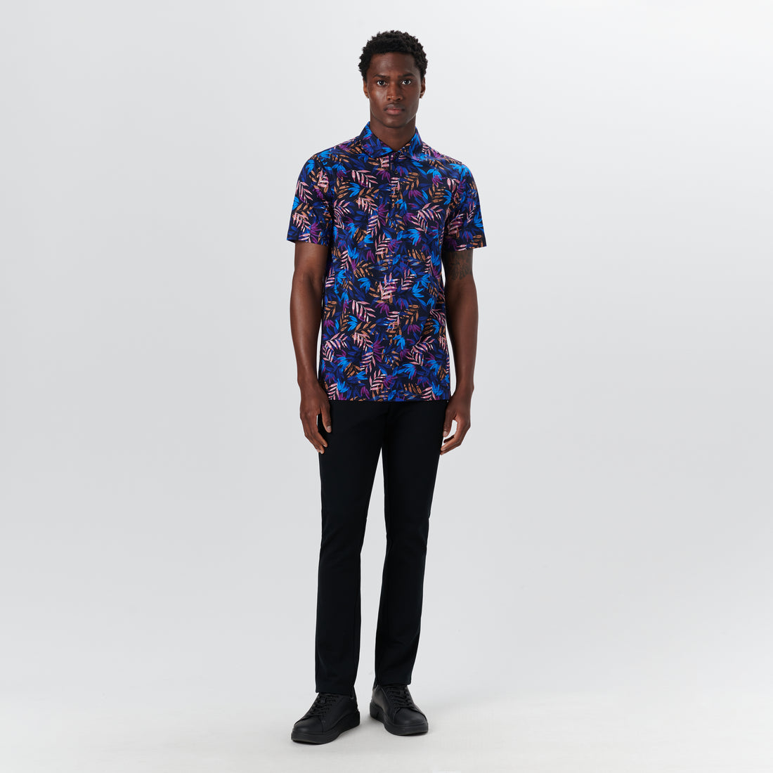 Hendrix Leaf Print Polo