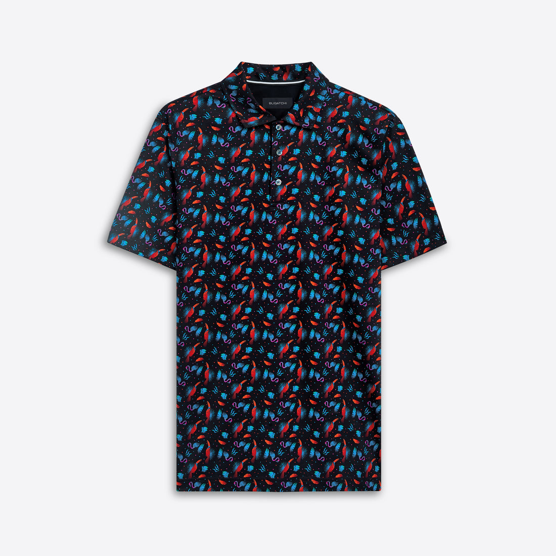 Hendrix Tropical Birds Print Polo