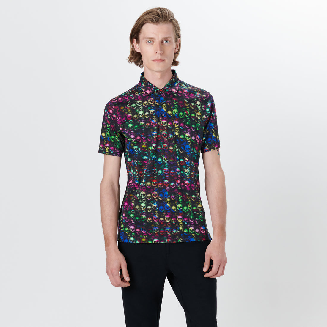 Hendrix Skulls Print Polo