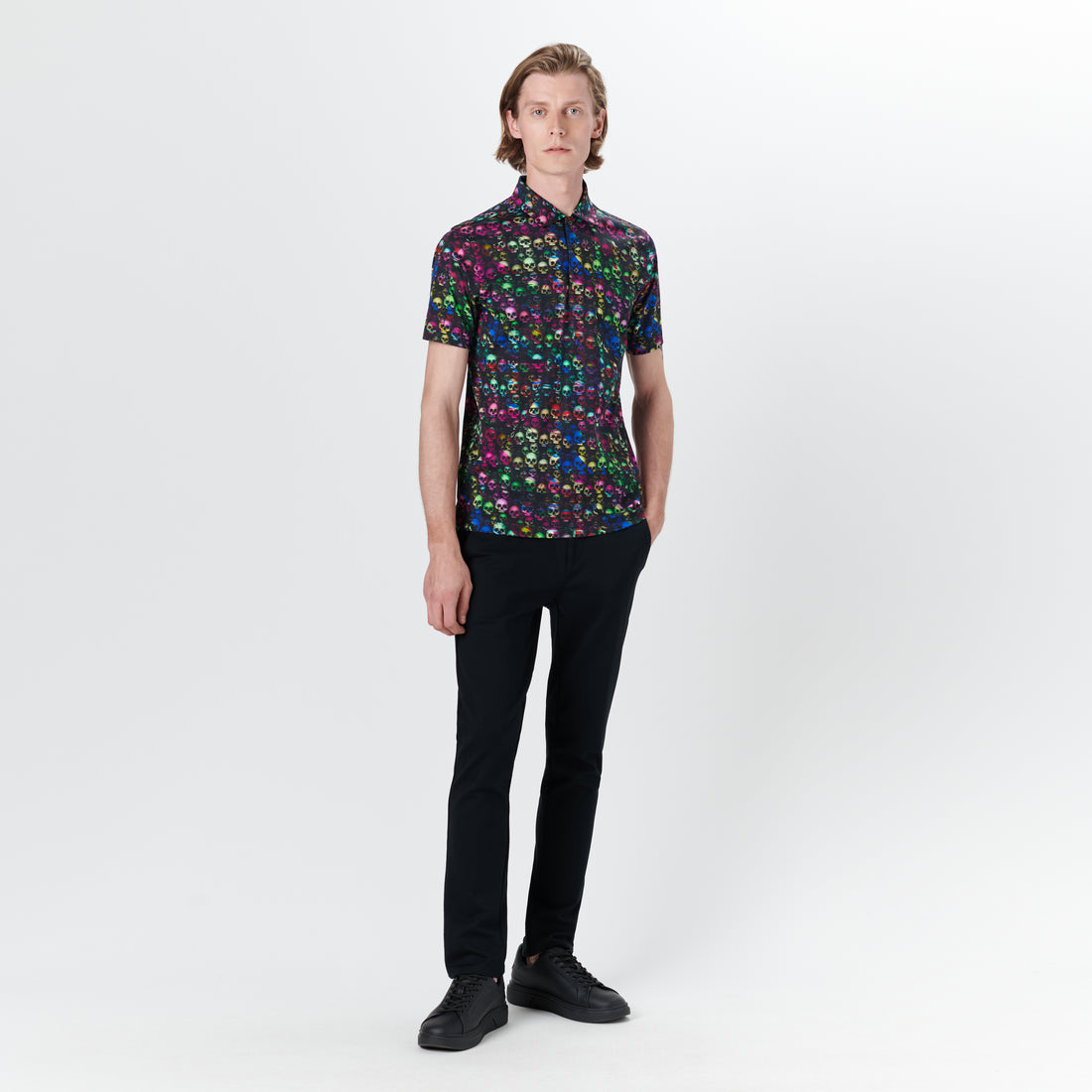 HENDRIX Skulls Print Polo