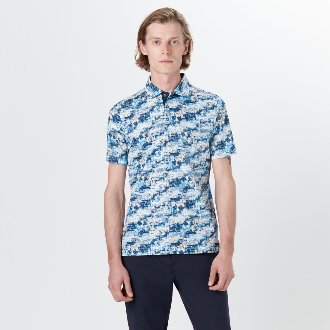 Hendrix Abstract Print Polo