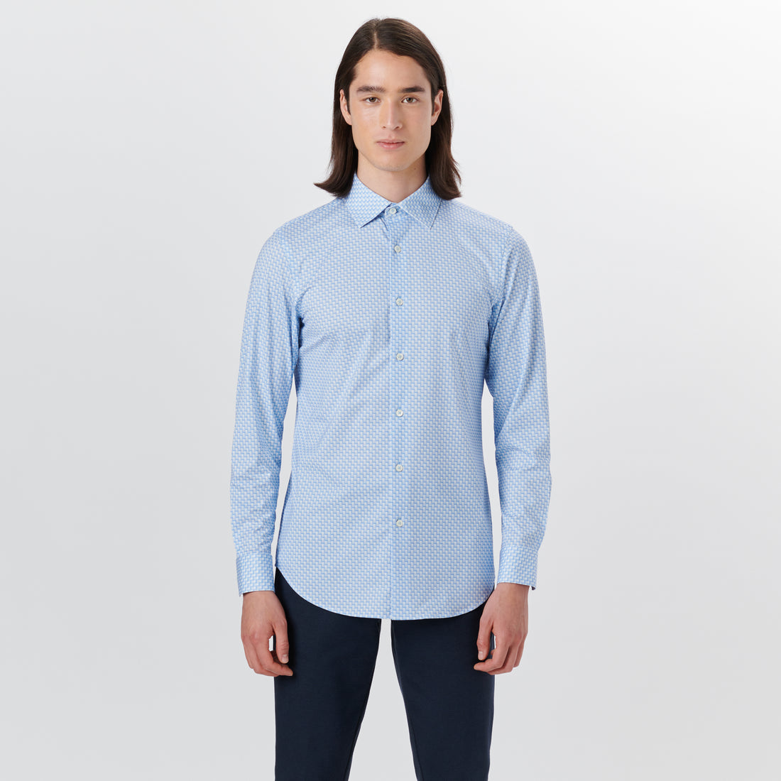 JAMES Half Drop Check OoohCotton Shirt